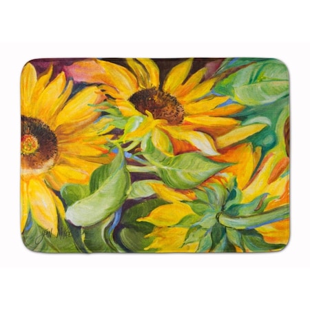 Jensendistributionservices Sunflowers Machine Washable Memory Foam Mat MI2550628